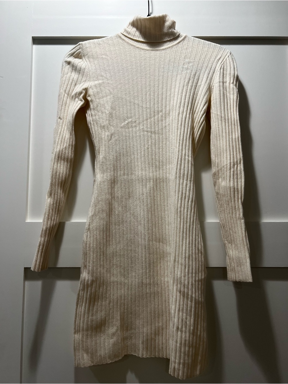 Wolford MERINO RIB DRESS - Ecrue